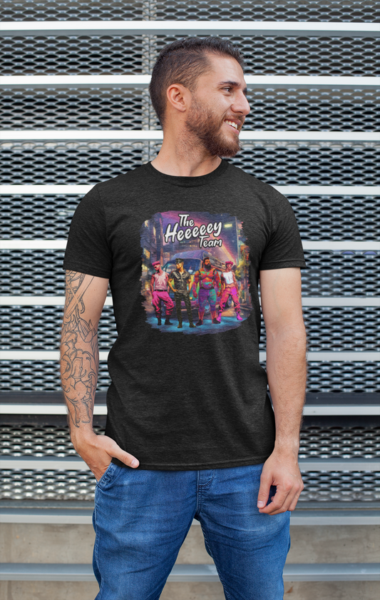 The Heeey Team T-Shirt – Nostalgia Meets LGBTQ+ Power! 💪🏳️‍🌈