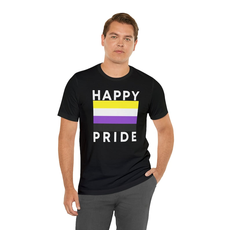 Non-Binary Flag Happy Pride – Tee & Tank
