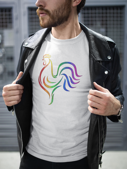 Rainbow Cock Tee – Confidence with Country Charm