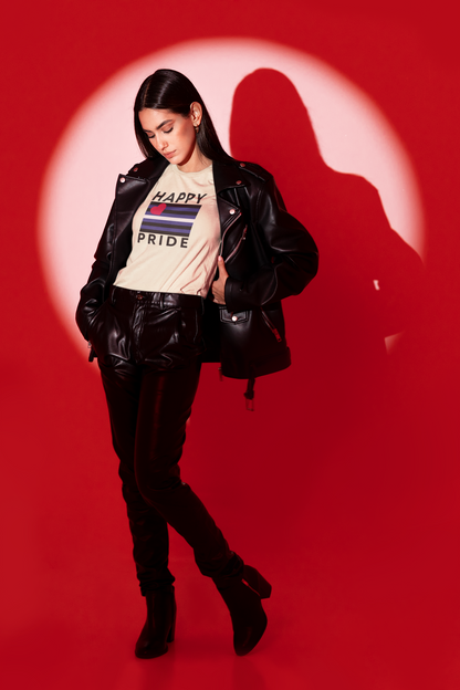 Leather Pride Flag Happy Pride –  Tee & Tank