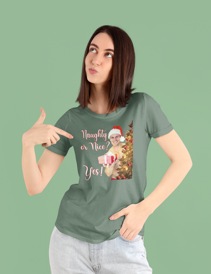 Naughty or Nice Tee, naughty nice christmas, naughty gift