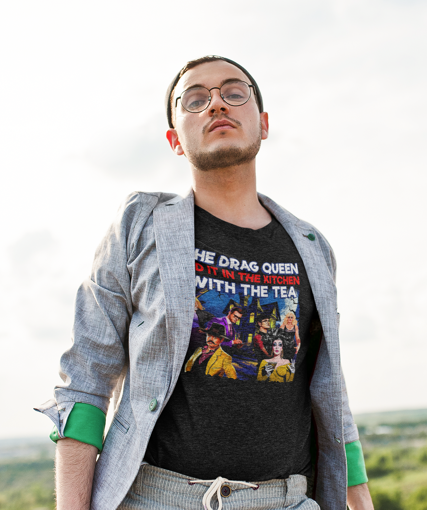 The Drag Queen Did It T-Shirt – A Fierce & Funny Mystery! 💄🔎☕