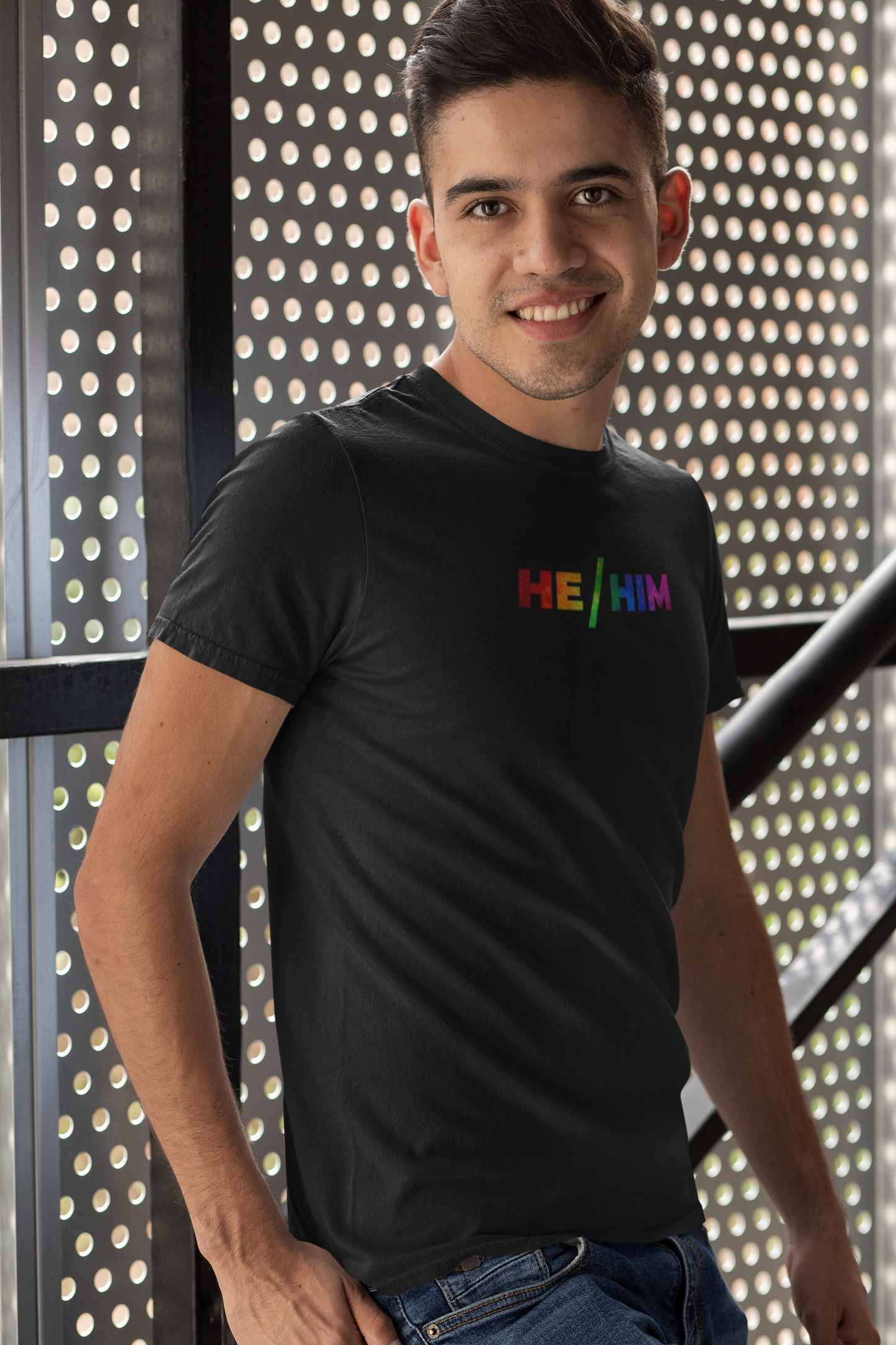 He/Him Pronoun T-Shirt – Bold, Proud & Affirming! 🌈💙