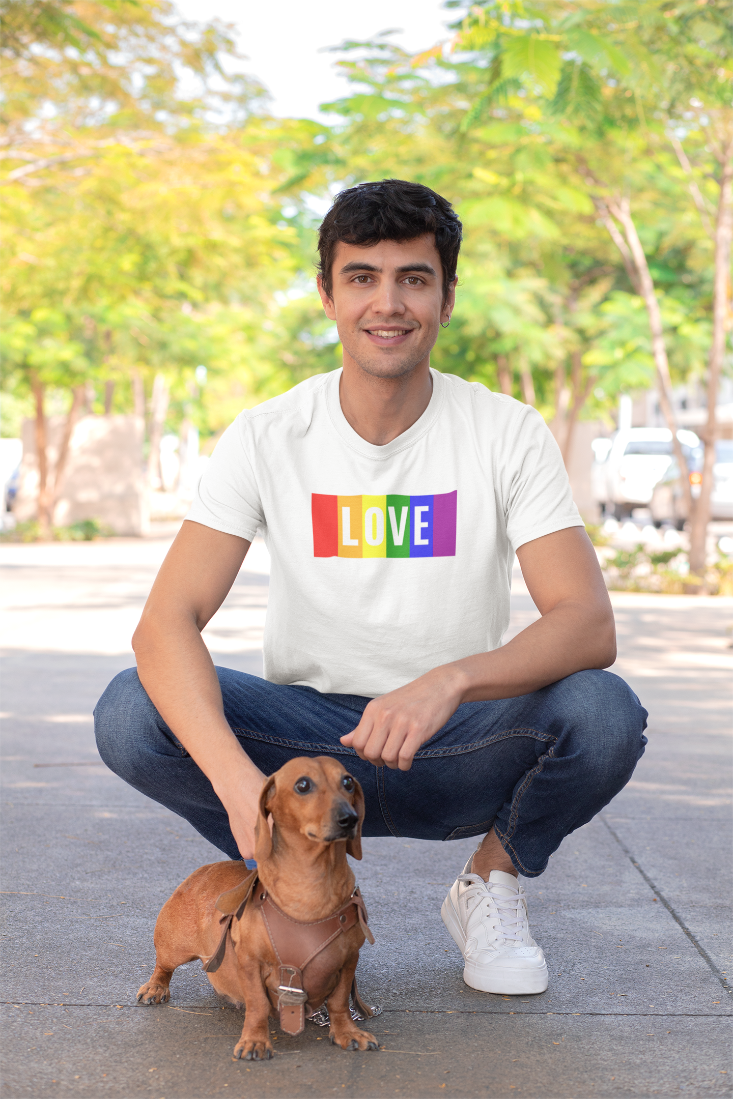 Rainbow LOVE Block T-Shirt – Wear Your Pride Boldly!
