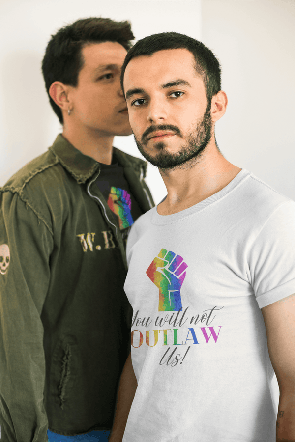 You Will Not OUTLAW Us Rainbow Fist OUTLAW Pride T-Shirt