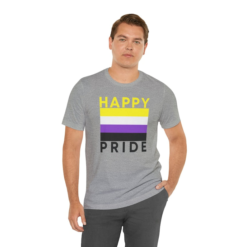 Non-Binary Flag Happy Pride – Tee & Tank