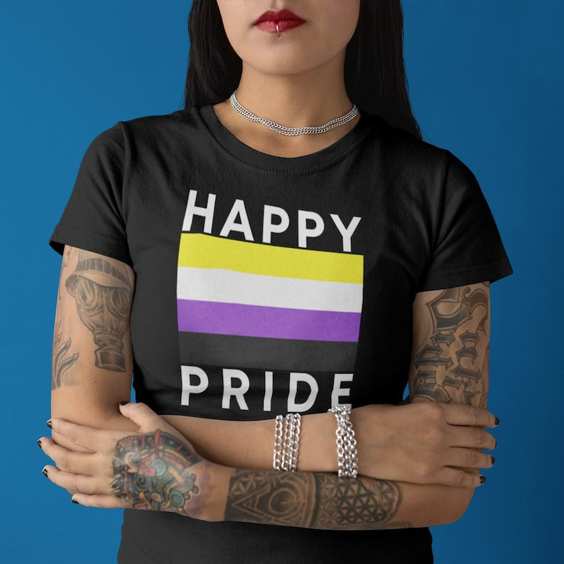 Non-Binary Flag Happy Pride – Tee & Tank