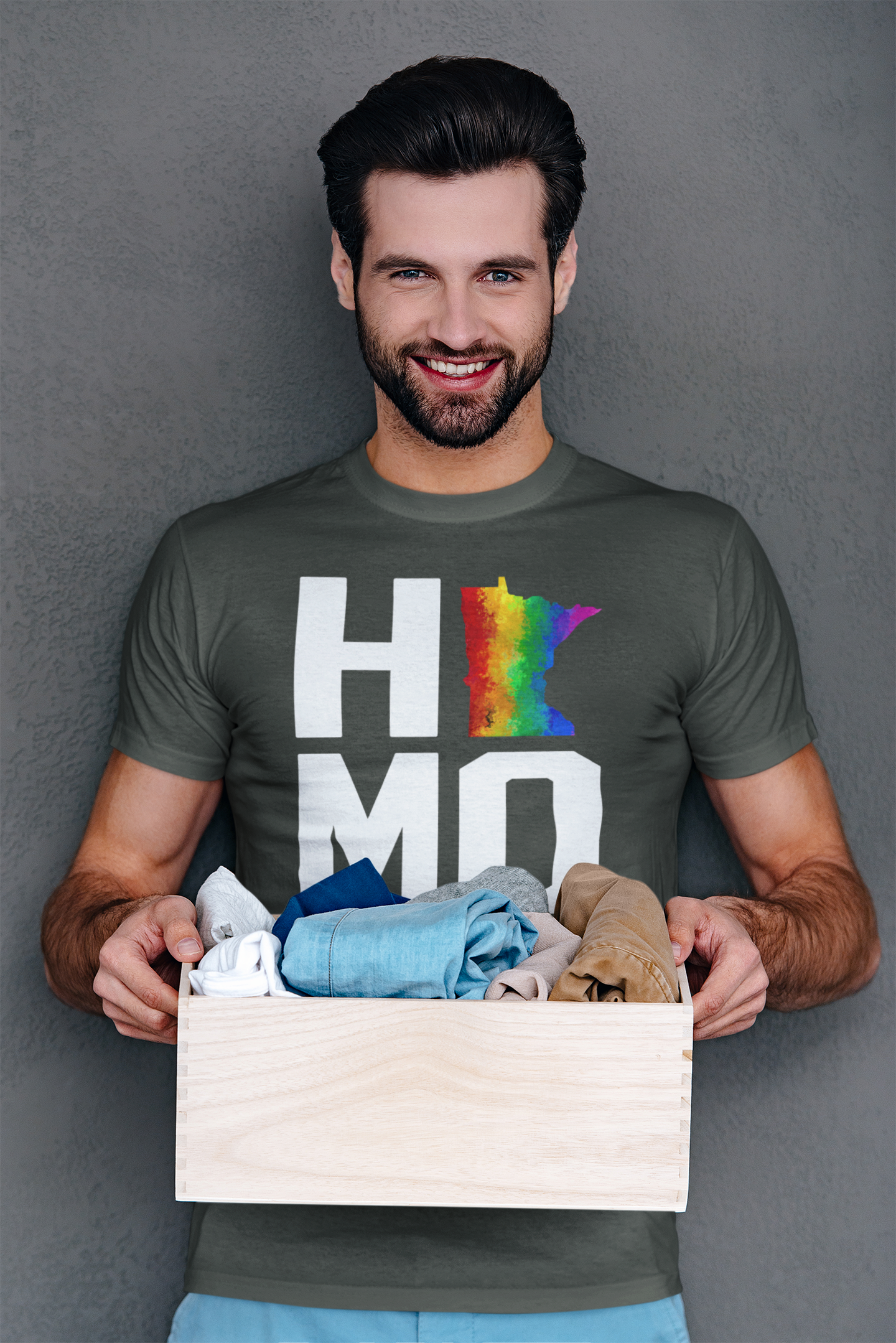 HOMO Minnesota Pride Tee – Bold Identity, Local Love 🏳️‍🌈🧡💜