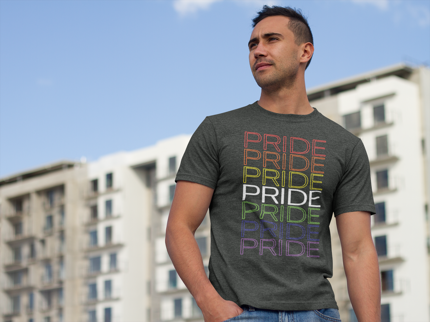 Rainbow Pride Neon T-Shirt – Light Up Your Pride