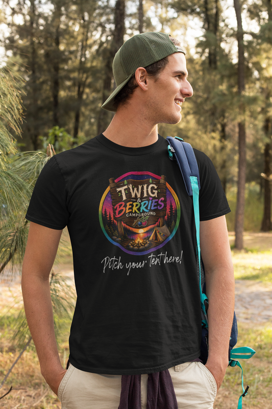 Twig & Berries Campground Graphic Tee - Pitch your Tent here